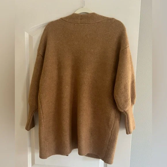 Tan Women's Cardigan Sweater - Picture 3 of 4